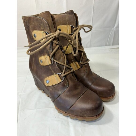 Sorel Joan of Arctic Wedge Women's Waterproof Leather Boots NL2173-244 Size 8.5 - Picture 1 of 13